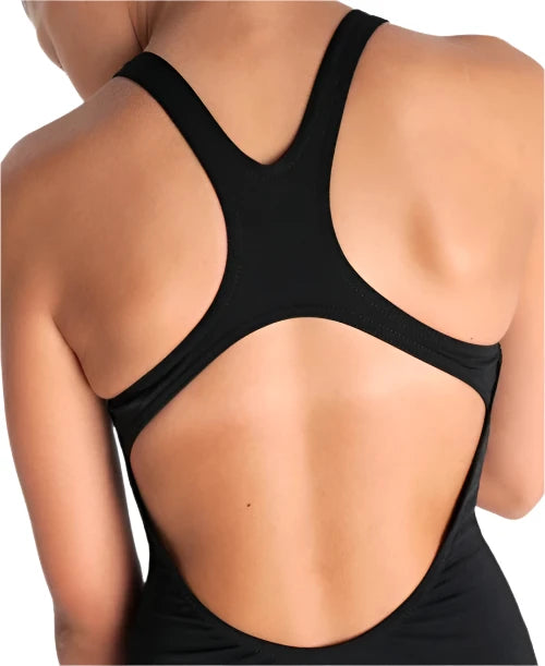 Traje de baño para niña Swim Pro Solid Negro-Blanco