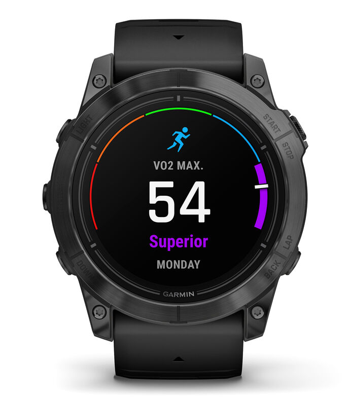 Garmin epix Pro Saphire Gen2 CarbonGray DLC Titanium with Black Band - Front 5