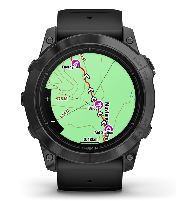 Garmin epix Pro Saphire Gen2 CarbonGray DLC Titanium with Black Band - Front 6