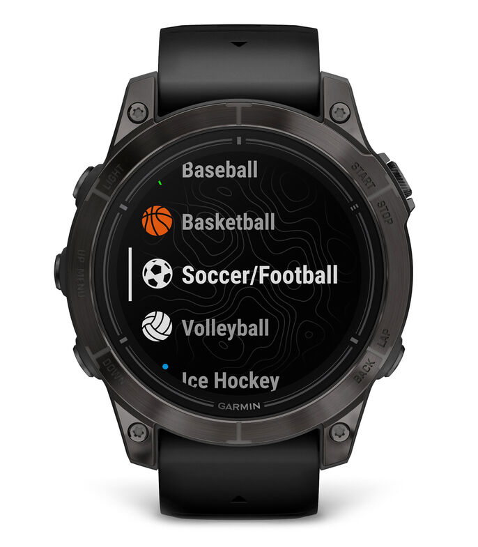 Garmin epix Pro Saphire Gen2 CarbonGray DLC Titanium with Black Band - Front 4
