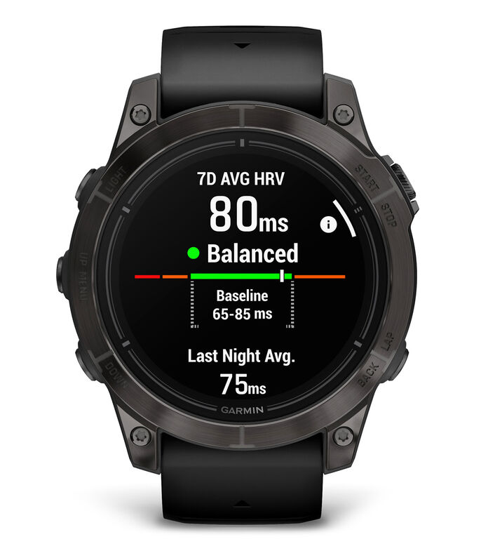 Garmin epix Pro Saphire Gen2 CarbonGray DLC Titanium with Black Band - Front 5