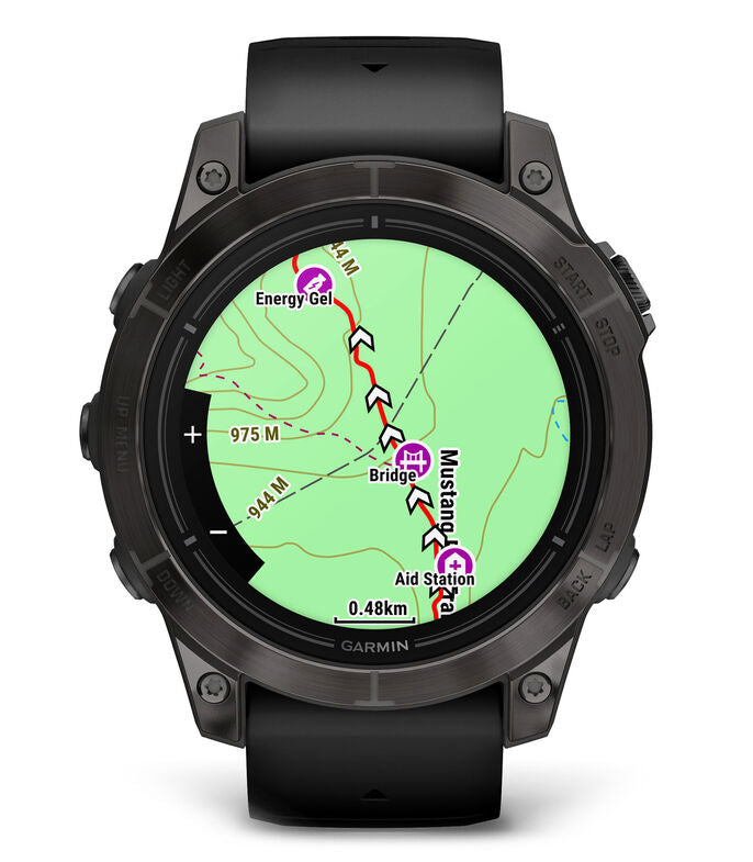 Garmin epix Pro Saphire Gen2 CarbonGray DLC Titanium with Black Band - Front 6