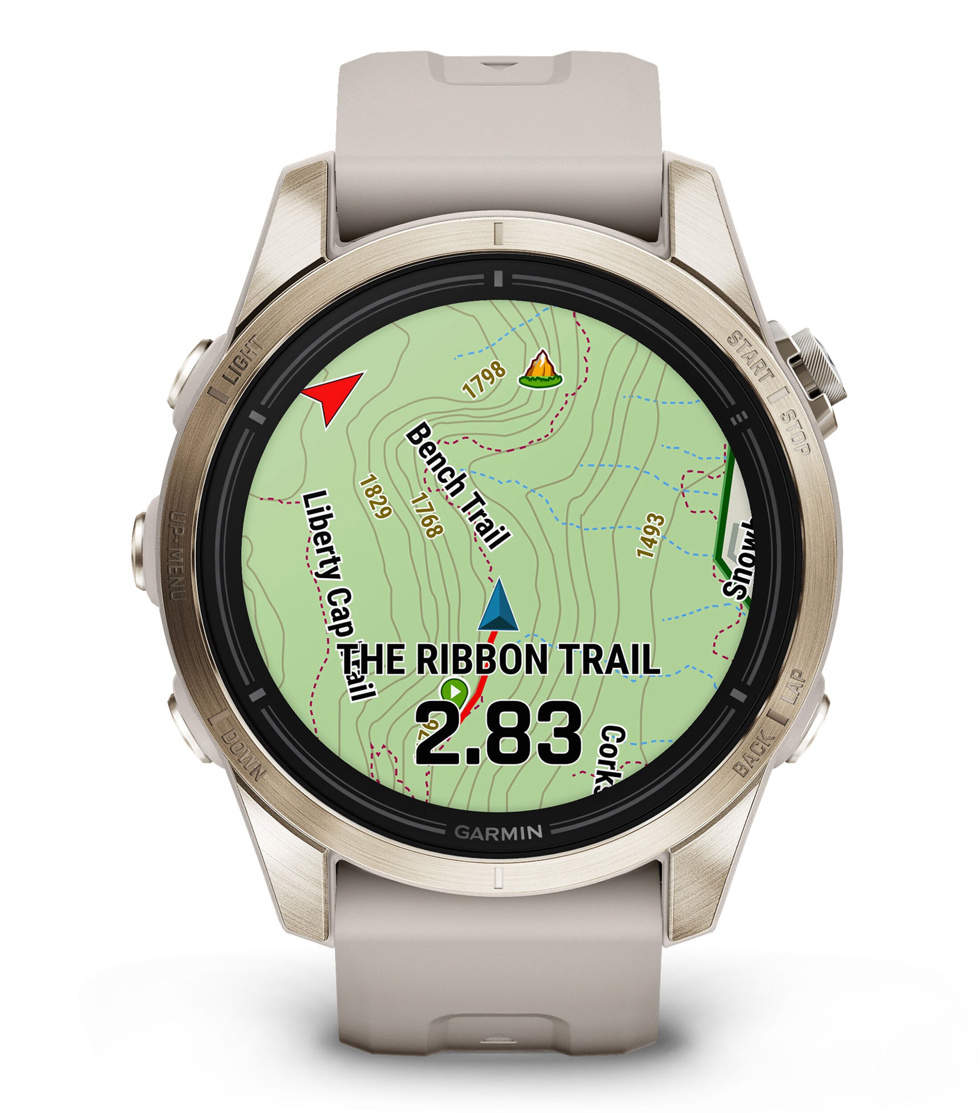 Garmin epix Pro Saphire Gen 2 Gold Light Sand Band - Front 3