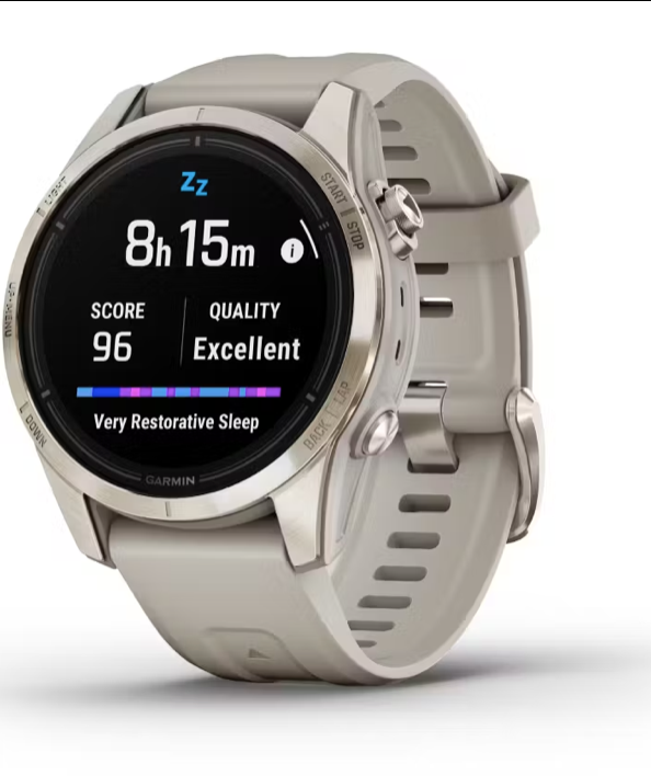 Garmin epix Pro Saphire Gen 2 Gold Light Sand Band - Front Turn right 2